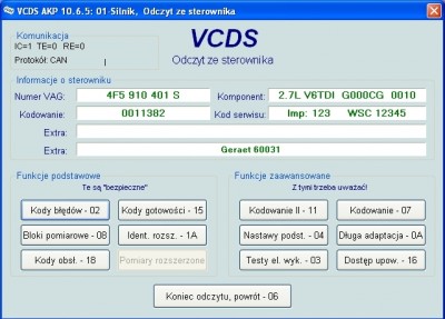 VCDS - poÂłaczenie(seria)