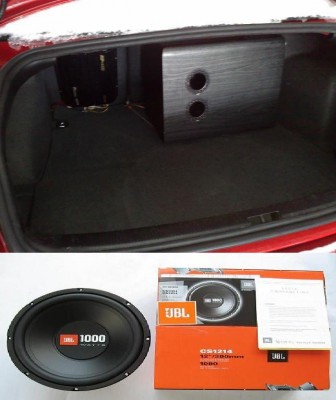 Subwoofer Jamo sw500 8ohm wiĂŞc gÂłoÂśniki zostaÂły wymienione na Jbl cs1214 4 ohm'owe.jpg